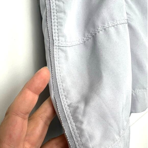 NEW WHITE HOUSE BLACK MARKET GRAY LINED Belted Silver Accents MODAL SKIRT 14 - Picture 6 of 11